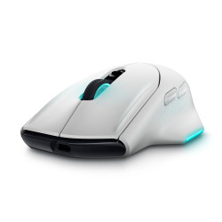 Dell Alienware 620M/Herná/Optická/Pre pravákov/26 000 DPI/Drôtová+bezdrôtová/Biela
