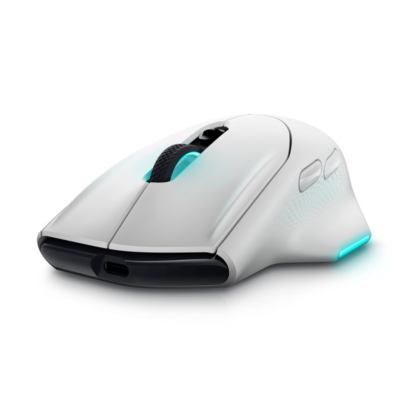 Dell Alienware 620M/Herná/Optická/Pre pravákov/26 000 DPI/Drôtová+bezdrôtová/Biela