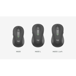 Logitech M650M/Kancelárska/Laserová/Bezdrôtová USB + Bluetooth/Biela