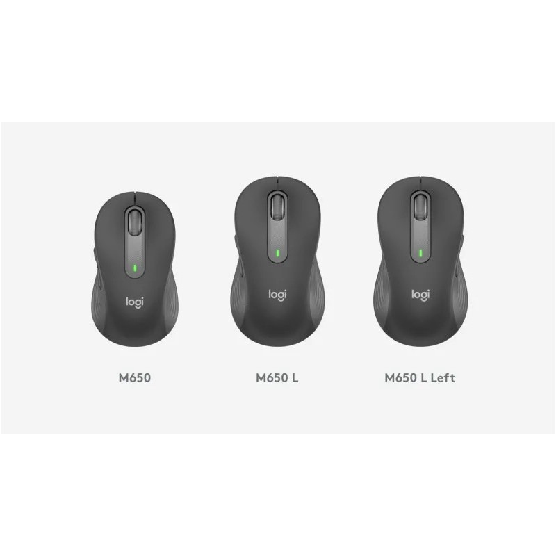 Logitech M650M/Kancelárska/Laserová/Bezdrôtová USB + Bluetooth/Biela