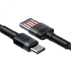 NONAME - Baseus CATKLF-PG1 Cafule Quick Charging Dátový Kabel USB Double Sided to USB 40W 1m Gray/Black
