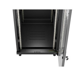 LANBERG 19'' VOĽNE STOJÚCA RACKOVÁ SKRIŇA 42U/600X800 (FLAT PACK) S PRESKLENÝMI DVERAMI ČIERNA