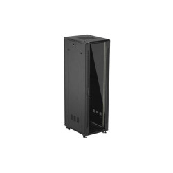 LANBERG 19'' VOĽNE STOJÚCA RACKOVÁ SKRIŇA 42U/600X800 (FLAT PACK) S PRESKLENÝMI DVERAMI ČIERNA