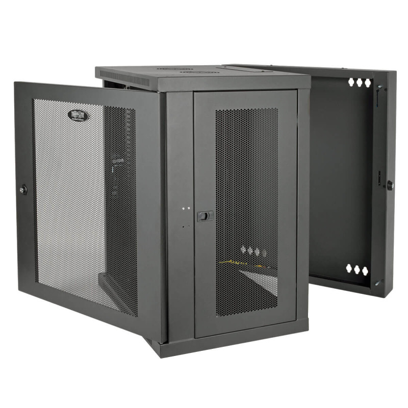 EATON - Skriňa SmartRack 15U, Š - 600mm, Hl - 550mm, hĺbka pre prepínače, montáž na stenu