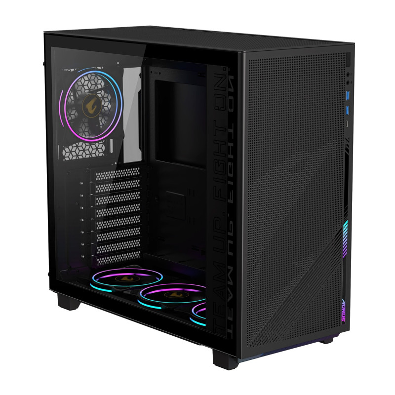 GIGABYTE AORUS C400 GLASS/Midi Tower/Transpar./Čierna