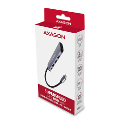 AXAGON HMC-5, USB 3.2 Gen 1 húb, porty 2x USB-A, HDMI, SD/microSD slot, PD 100W, kábel USB-C 20cm