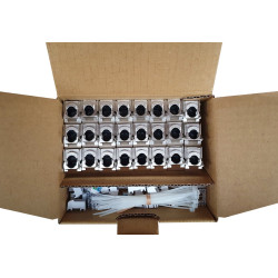 MULTIPACK 24 ks - samorezný keystone Solarix CAT6 STP SXKJ-6-STP-BK-SA