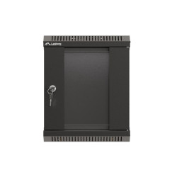 LANBERG RACKOVÁ SKRIŇA 10'' PRO MONTÁŽ NA STENU 6U/300X300 (FLAT PACK) S PROSKLENÝMI DVERMI ČIERNA