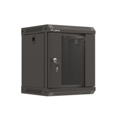 LANBERG RACKOVÁ SKRIŇA 10'' PRO MONTÁŽ NA STENU 6U/300X300 (FLAT PACK) S PROSKLENÝMI DVERMI ČIERNA