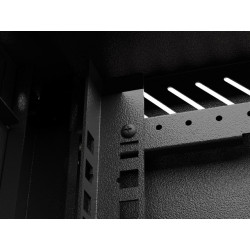 LANBERG RACKOVÁ SKRIŇA 10'' PRO MONTÁŽ NA STENU 6U/300X300 (FLAT PACK) S PROSKLENÝMI DVERMI ČIERNA