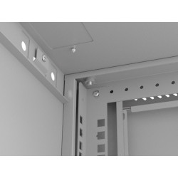 LANBERG 19'' RACKOVÁ SKRIŇA PRO MONTÁŽ NA STENU 9U/540X350 (FLAT PACK) S PROSKLENÝMI DVERAMI ŠEDÁ
