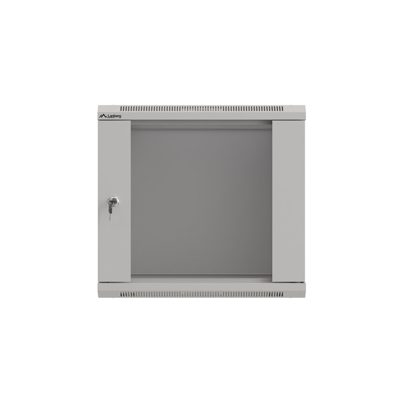 LANBERG 19'' RACKOVÁ SKRIŇA PRO MONTÁŽ NA STENU 9U/540X350 (FLAT PACK) S PROSKLENÝMI DVERAMI ŠEDÁ