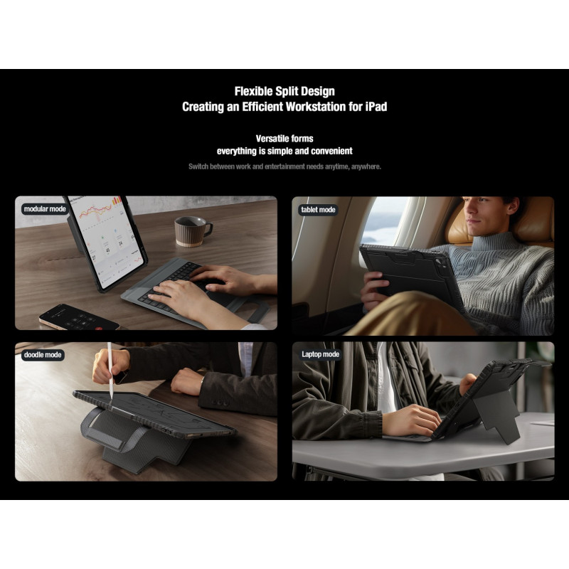 Nillkin Bumper GO Keyboard Case (Backlit Version) pre iPad Pro 13 2024 Black