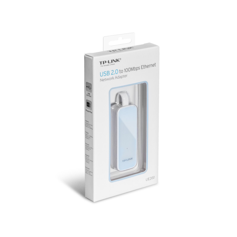 TP-Link UE200 USB 2.0 ethernetový sieťový adaptér s rýchlosťou až 100Mbit/s
