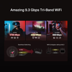 Mercusys MA47BE BE9300 Tri-Band WiFi7 PCIe adaptér