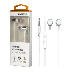 Slúchadlá ALIGATOR AE005, Strong Bass, striebra