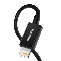 NONAME - Baseus CALYS-A01 Superior Fast Charging Dátový Kabel USB to Lightning 2.4A 1m Black