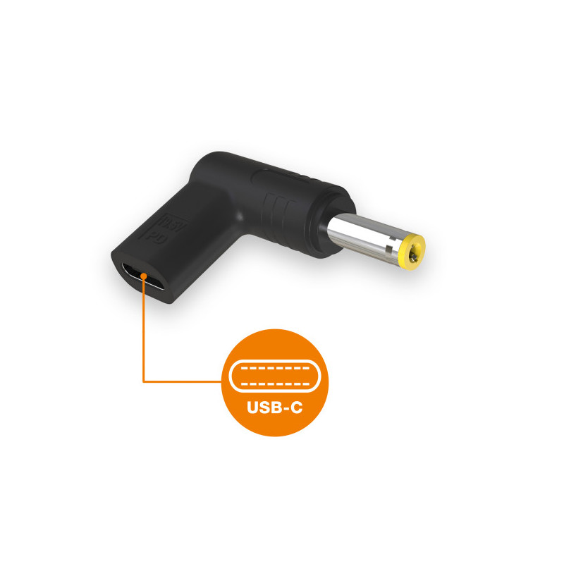 Aligator USB-C napájacia redukcia 4.8*1.7mm pre notebooky Asus/Compaq/HP