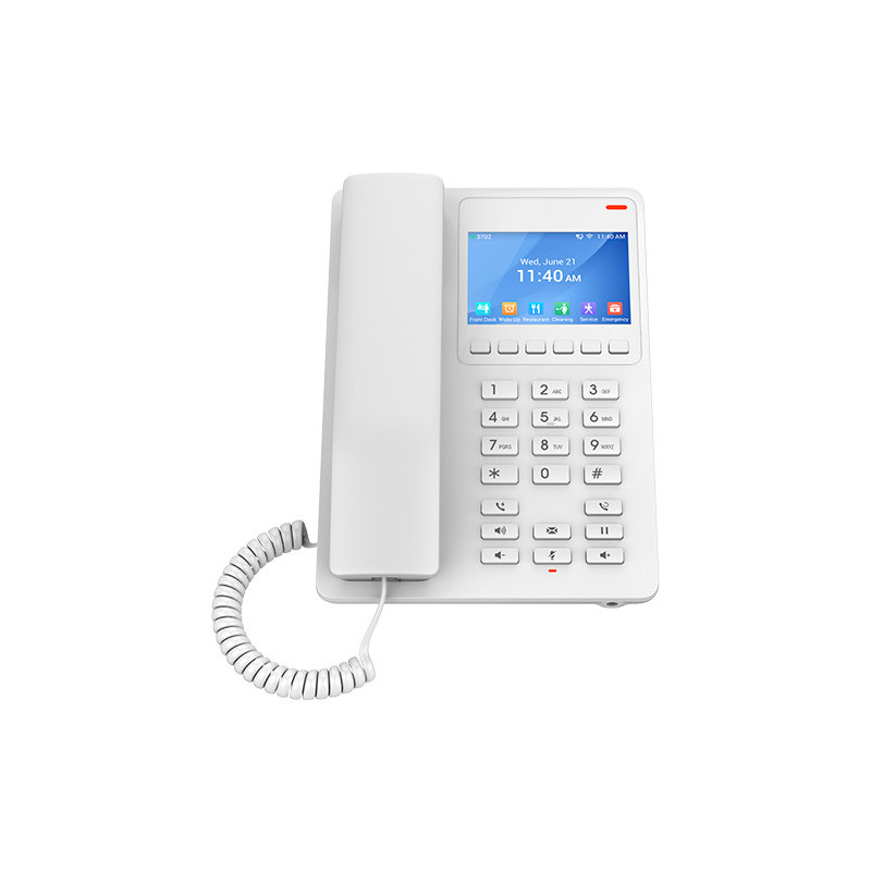 Grandstream GHP630 SIP hotelový telefón s displejom, biely
