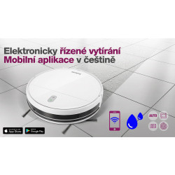 Salente R2, robotický vysávač, stieranie vodou, nabíjacia stanica, biely