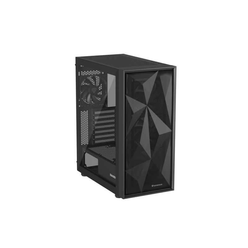 Počítačová skriňa Genesis DIAXID 605F/Midi Tower/Transpar./Čierna