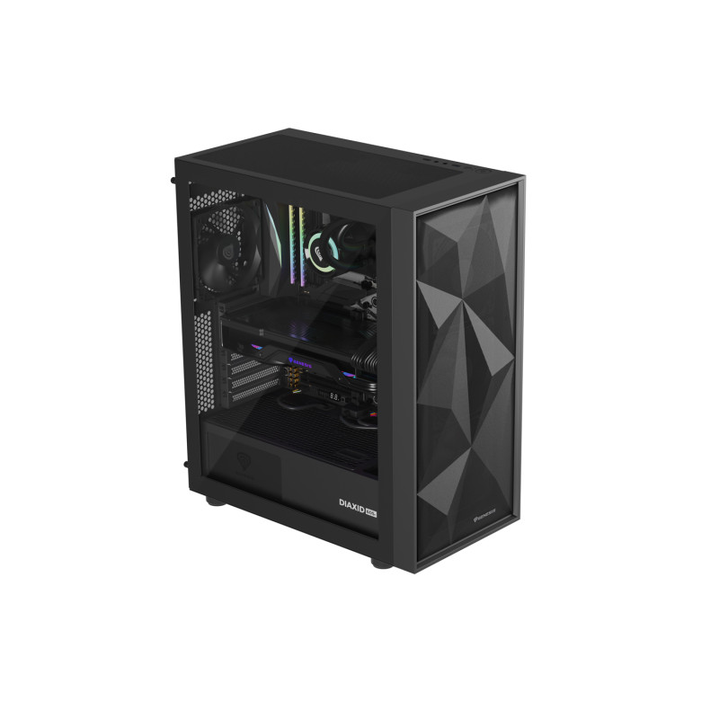 Počítačová skriňa Genesis DIAXID 605F/Midi Tower/Transpar./Čierna