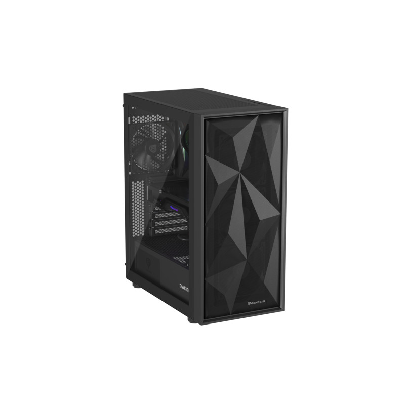 Počítačová skriňa Genesis DIAXID 605F/Midi Tower/Transpar./Čierna