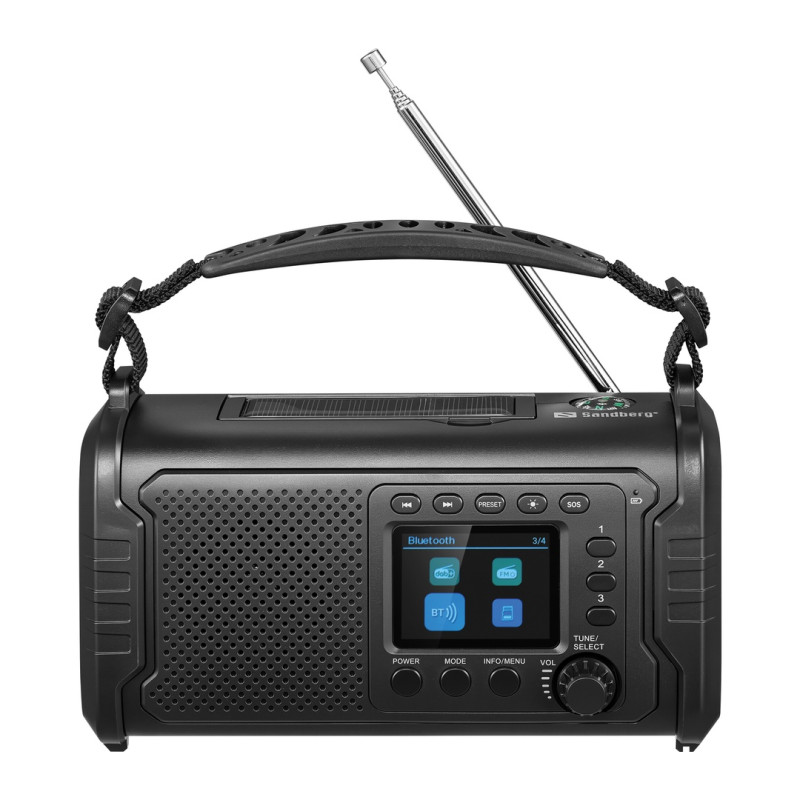 NONAME - Sandberg Survivor DAB Radio All-in-1 20000 mAh, outdoorové rádio, BT reproduktor, powerbanka, čierna
