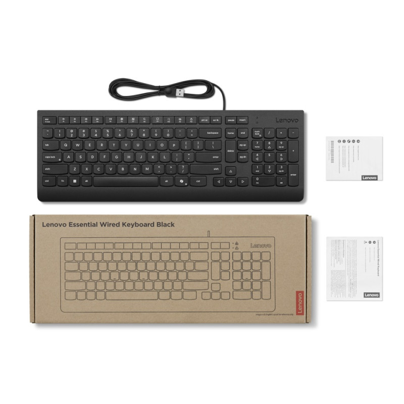Lenovo Essential Wired Keyboard (Black) - Slovak 245/PS/2/ SK/Čierna
