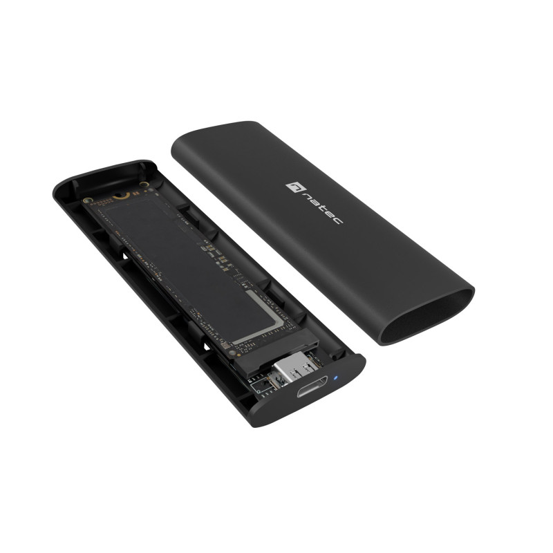 Externý box pre SSD Natec RHINO M.2 NVME LITE USB-C 3.1 GEN2, hliníkové telo