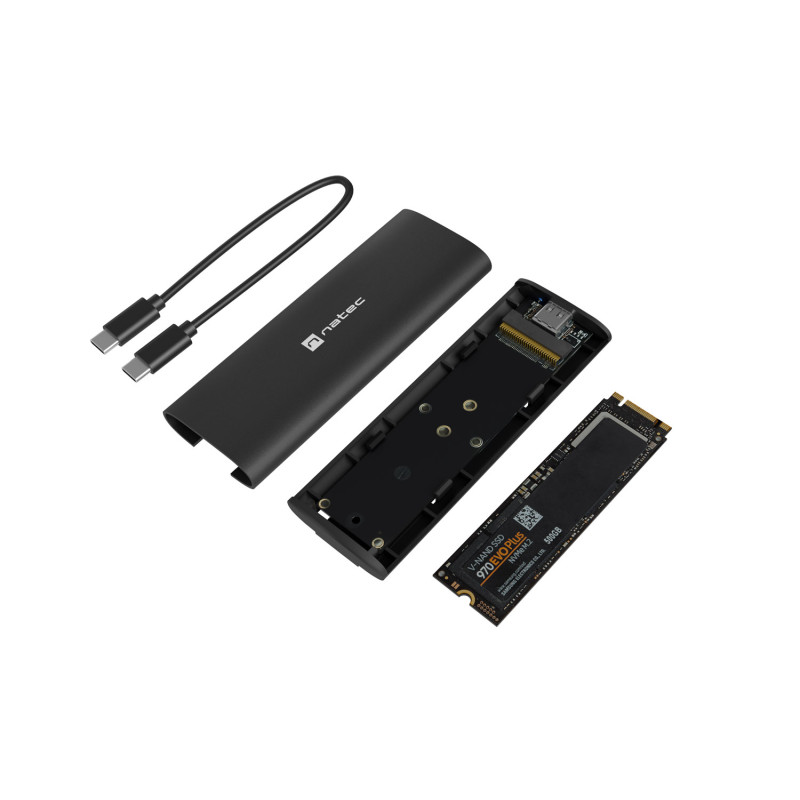 Externý box pre SSD Natec RHINO M.2 NVME LITE USB-C 3.1 GEN2, hliníkové telo