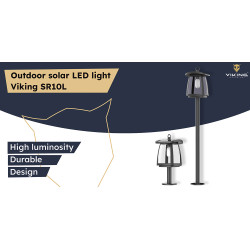Vonkajšie solárne LED svetlo Viking SR10L/350lm /solárne napájanie / 4000K (denná biela)/ 4 režimy
