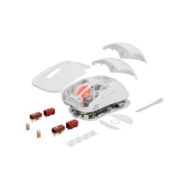 Genesis herná bezdrôtová myš ZIRCON XIII/Herná/Optická/26 000 DPI/Bezdrôtové USB/Biela