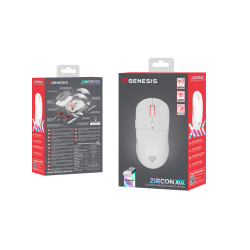 Genesis herná bezdrôtová myš ZIRCON XIII/Herná/Optická/26 000 DPI/Bezdrôtové USB/Biela