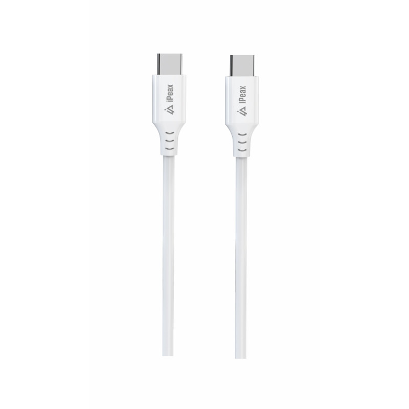 ER - TPU KÁBEL USB-C / USB-C 1M, USB 2.0 BIELÝ