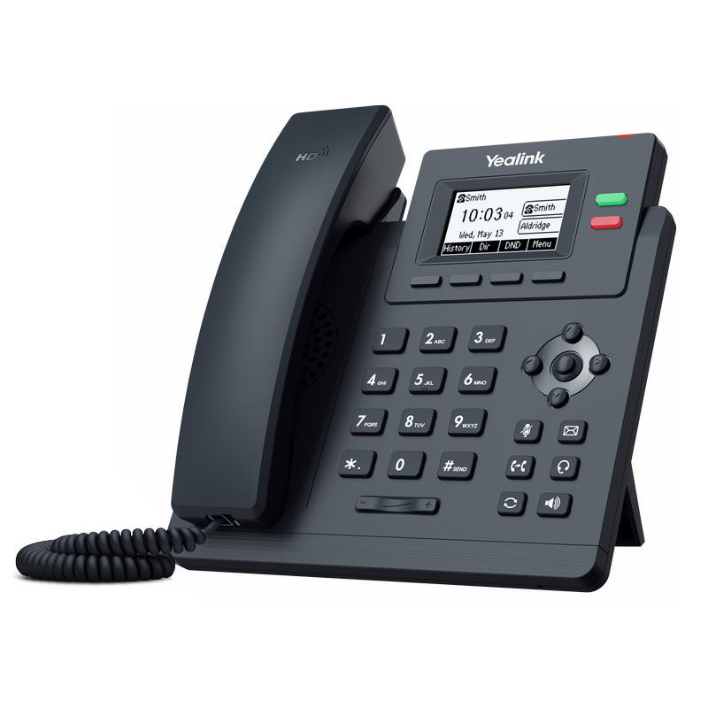 Yealink SIP-T31P SIP telefón, PoE, 2,3'' 132x64 podsv. LCD, 2 x SIP úč., 100M Eth
