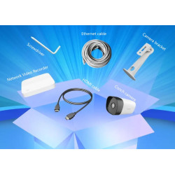 Tenda K4P-4TR - PoE kamerový set 4Mpx, 4CH NVR + 4x IP kamera 4Mpx, IP67, zvuk, web. rozhranie, SK app