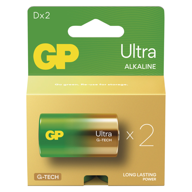 GP BATERIE - GP Alkalická batéria ULTRA D (LR20) - 2ks