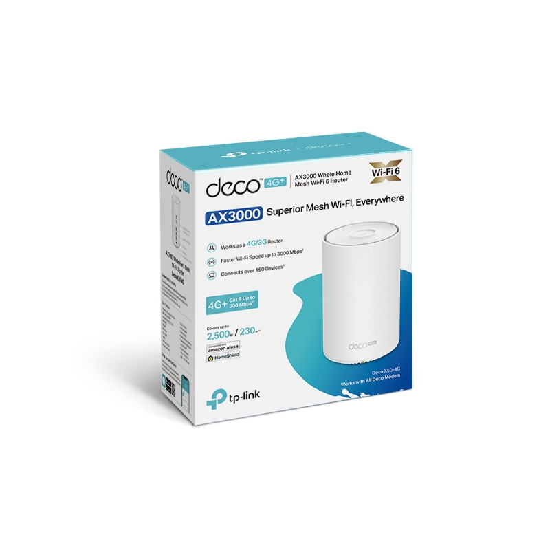 TP-Link 4G+ LTE modem mesh WiFi6 Deco X50-4G(1-pack)