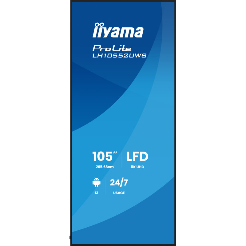 105'' iiyama LH10552UWS-B1AG: IPS, 5K, USB-C, 24/7