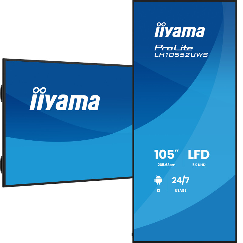 105'' iiyama LH10552UWS-B1AG: IPS, 5K, USB-C, 24/7