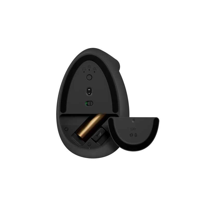 Logitech Lift/Vertikálna/Optická/Pre pravákov/4 000 DPI/USB+BT/Grafitová