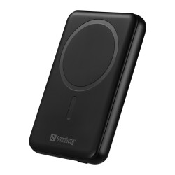 NONAME - Sandberg SemiSolidState Magnet Powerbank 10000 mAh PD20W, magnetická powerbanka, čierna