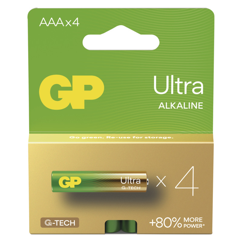 GP BATERIE - GP Alkalická batéria ULTRA AAA (LR03) - 4ks