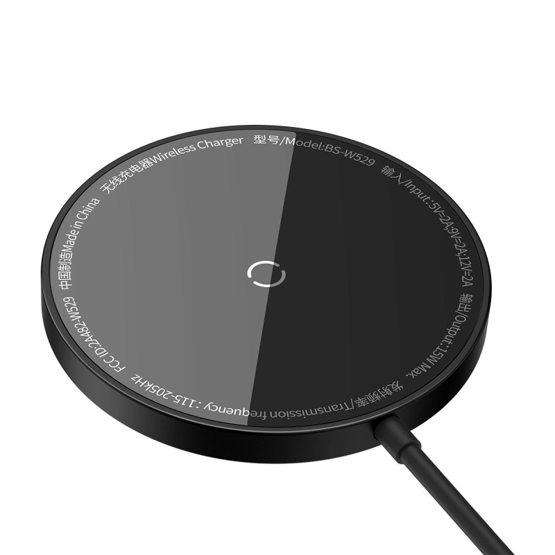 NONAME - Baseus Bezdrôtová nabíjačka do siete Simple Mini3 15W USB-C čierna