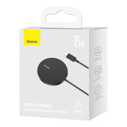 NONAME - Baseus Bezdrôtová nabíjačka do siete Simple Mini3 15W USB-C čierna