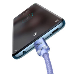 NONAME - Baseus CAJY000705 Crystal Shine Series Dátový Kabel USB-C - USB-C 100W 2m Purple