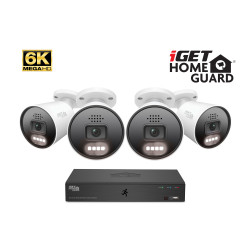 iGET HGNVK88604 - Kamerový MegaHD 6K PoE SMART set, 8CH NVR + 4xIP 6K kamera, zvuk, AI detekcia