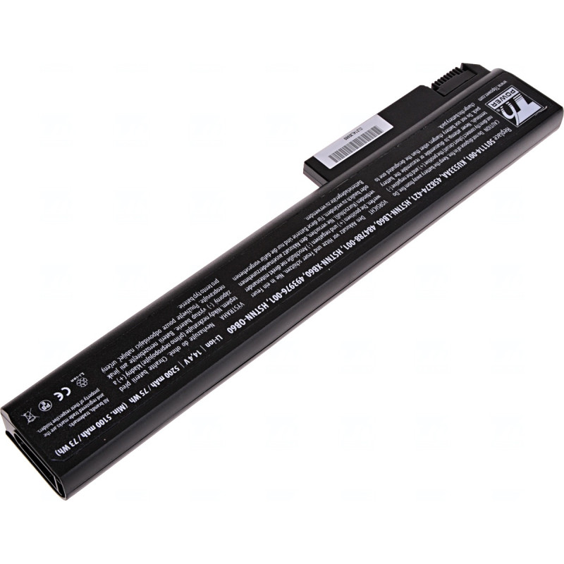 Batérie T6 Power HP Compaq 8530p, 8530w, 8540p, 8540w, 8730p, 8730w, 8740w, 5200mAh, 74Wh, 8cell