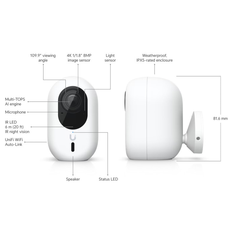 Ubiquiti UVC-G6-INS-W - UniFi Protect G6 Instant, biela